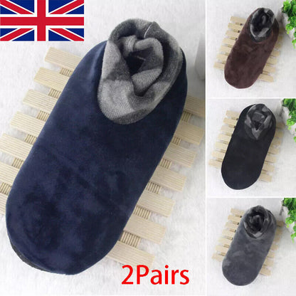 2Pair Women Men Winter Warm Thicken Bed Sock Non Slip Elastic Floor Sock Slipper