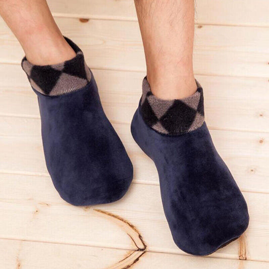 2Pair Women Men Winter Warm Thicken Bed Sock Non Slip Elastic Floor Sock Slipper