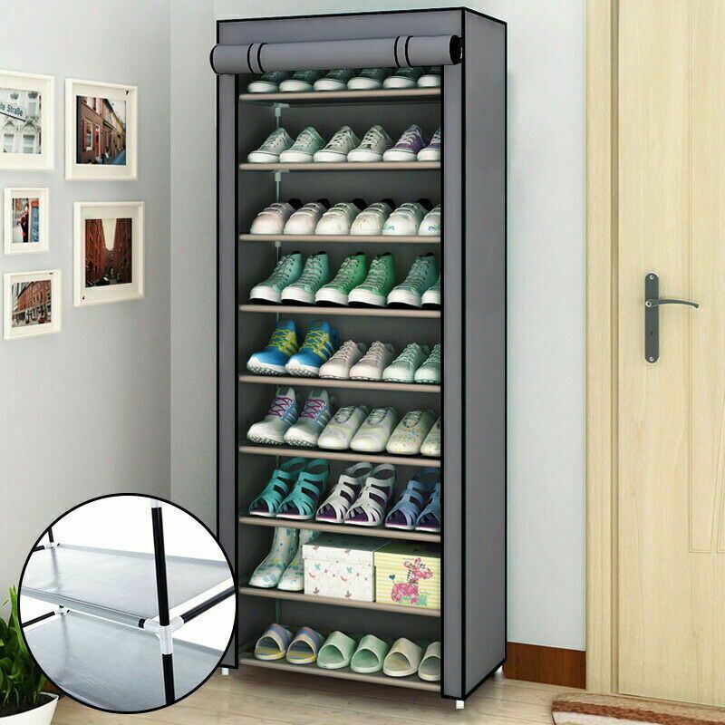 27 Pairs 10 Layers Shoe Cabinet Storage Organizer Shoe Rack Bracket