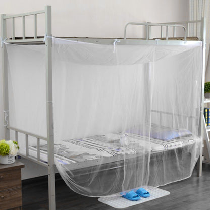 4 Corner Post Bed Canopy Mosquito Net Twin Full Queen Size Netting White(90x190x150cm)