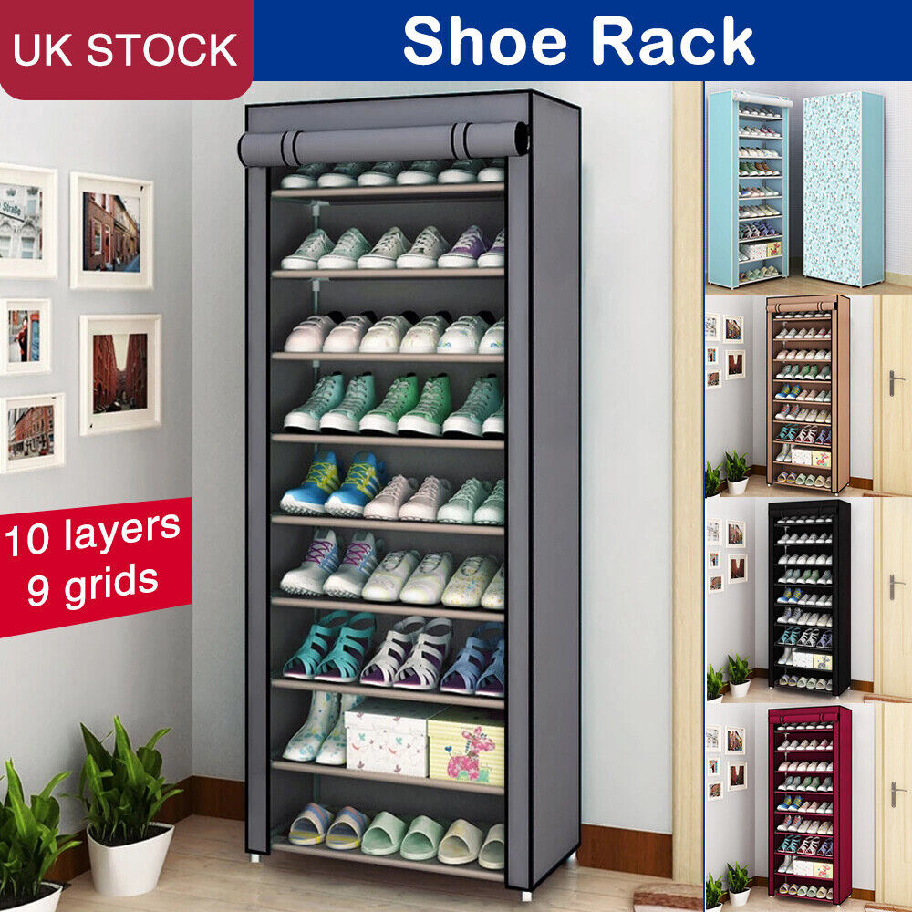 27 Pairs 10 Layers Shoe Cabinet Storage Organizer Shoe Rack Bracket