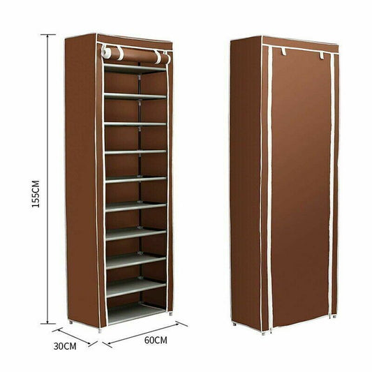 27 Pairs 10 Layers Shoe Cabinet Storage Organizer Shoe Rack Bracket