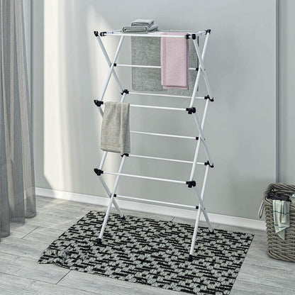 3 Tier Clothes Airer Dryer Metal Laundry Horse Drying Rack Indoor Outdoor Patio