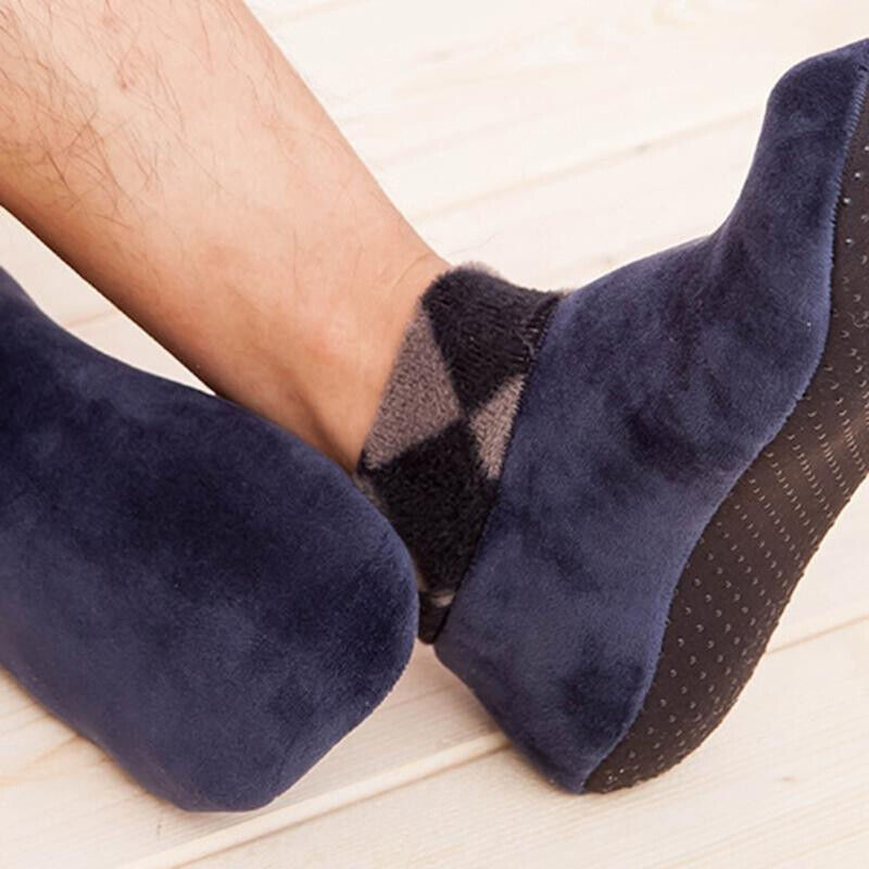 2Pair Women Men Winter Warm Thicken Bed Sock Non Slip Elastic Floor Sock Slipper